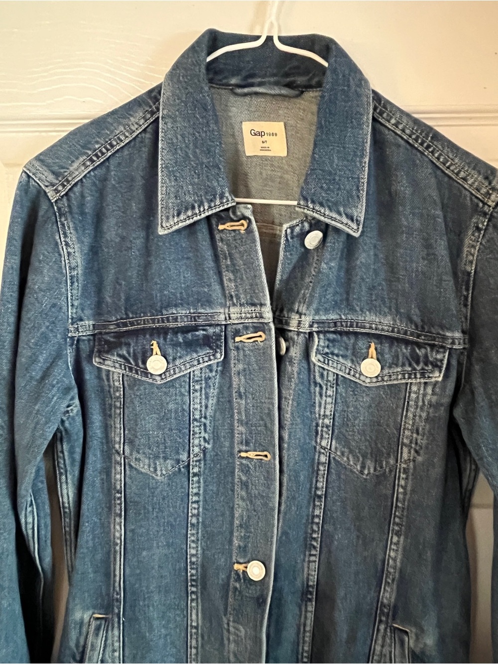 Gap Women's Blue Denim Jacket Duster
